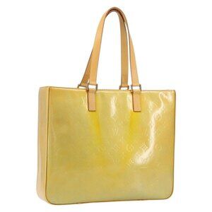 LOUIS VUITTON Monogram Vernis Columbus Tote Bag Gris M91028 LV Auth gh1389